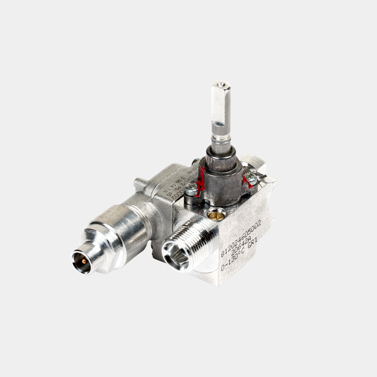 Extruded aluminum chamber with single outlet and safety valve Suitable for stoves.